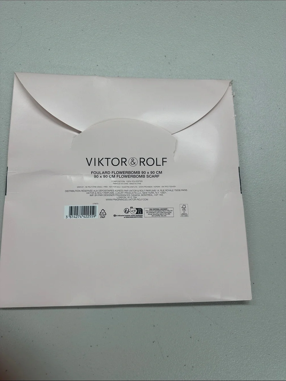 Viktor & Rolf Pink and Red Floral Silk Scarf 90x90